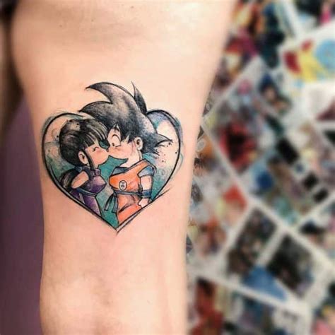 tatuajes de dragon ball para parejas|Tatuajes de parejas dragon ball